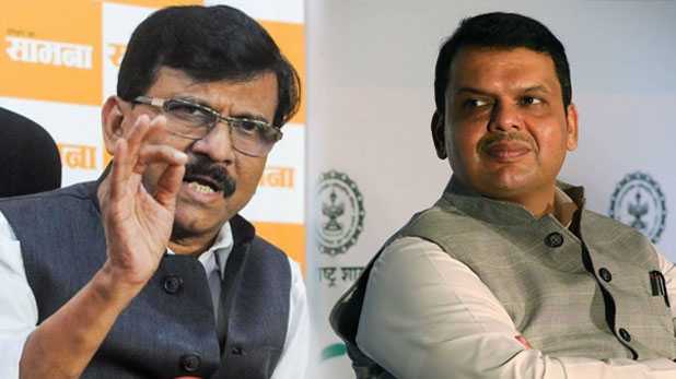 L to R: Sanjay Raut, Devendra Fadnavis
